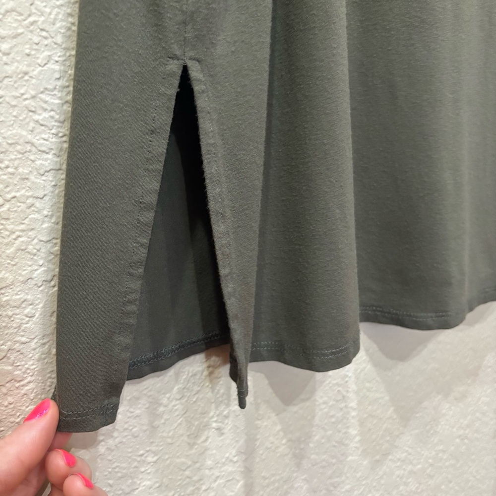 Eileen Fisher Crewneck Jersey Tank Size XL in Olive Green - Picture 5 of 9